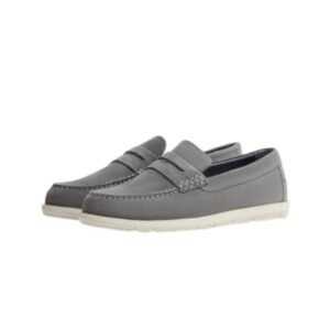 Metake Casual Grey Suede Loafers